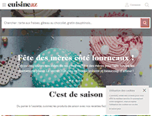 Tablet Screenshot of cuisineaz.com